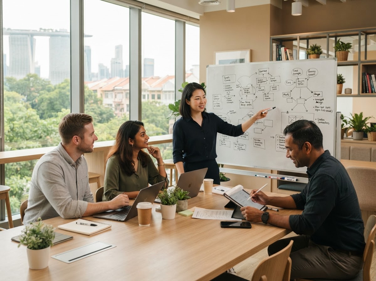 Green Capridgance team reviewing AI-driven portfolio risk analytics